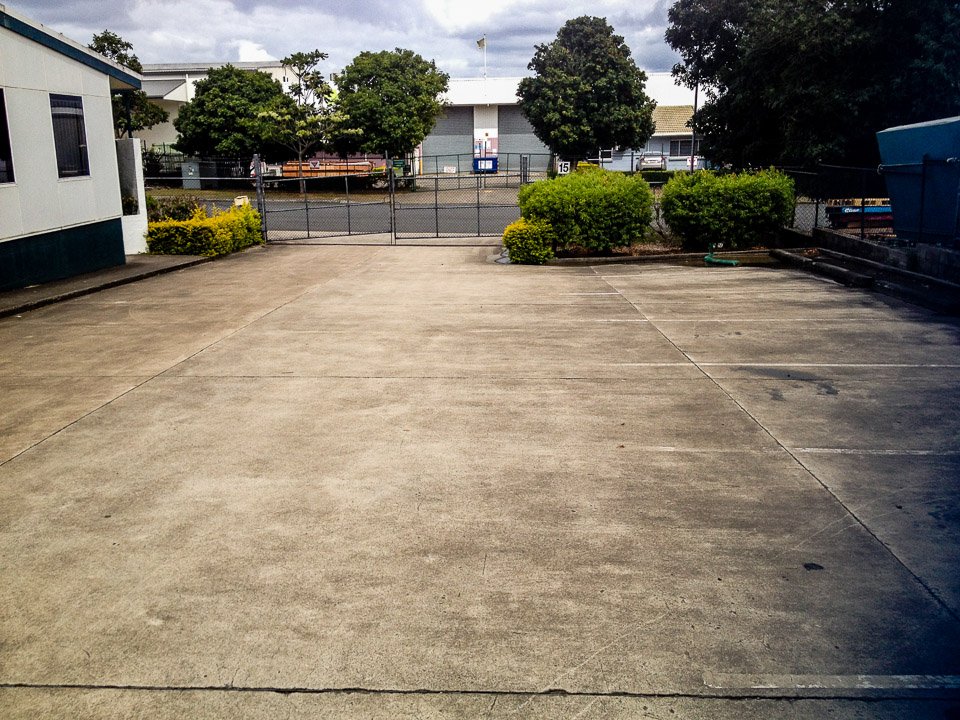 Brisbane car park before professional cleaning