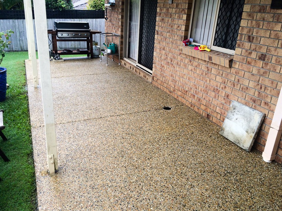 Patio after being professionally pressure cleaned