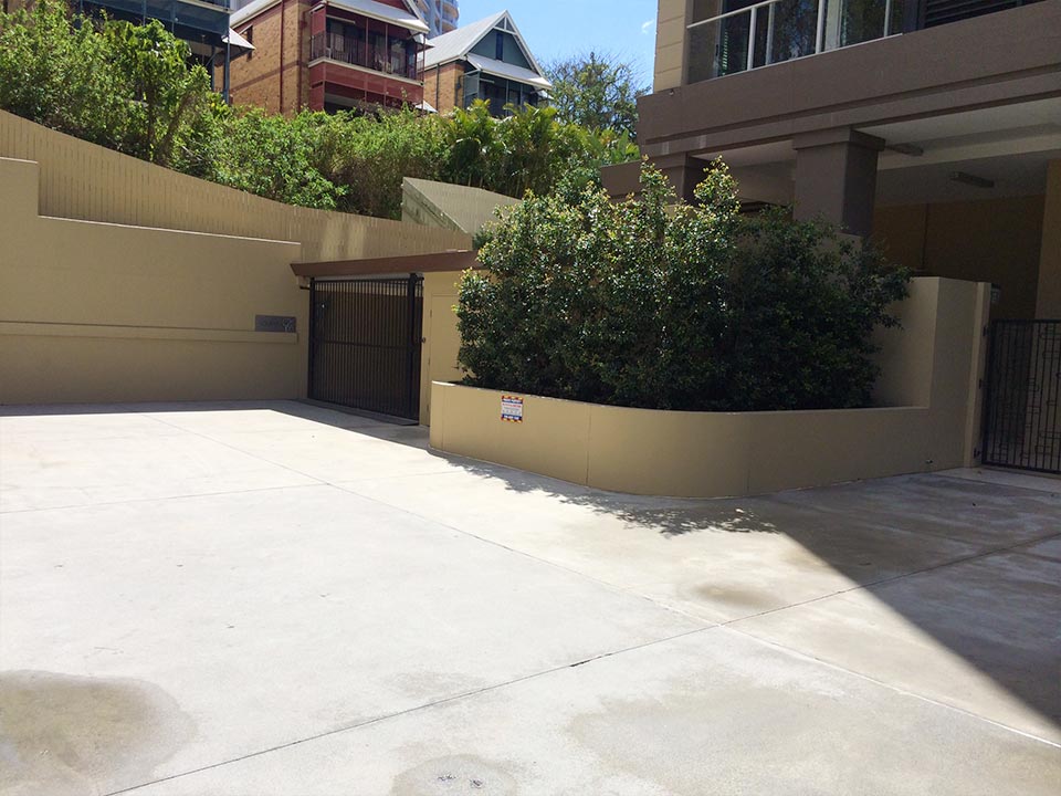 Body corporate driveway after professional cleaning