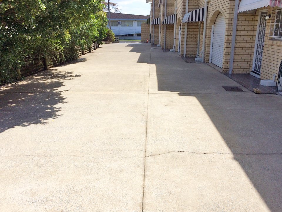 Body corporate driveway after a professional pressure clean