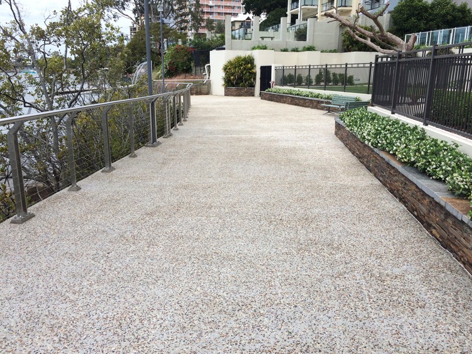 Body corporate walkway after professional pressure cleaning