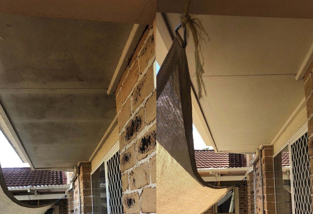 Close up of the side of house before house washing | Featured Image for the House Washing Brisbane Page of MKL Pressure Cleaning.