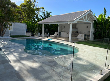 The backyard of a home on the Gold Coast after an exterior house wash from MKL